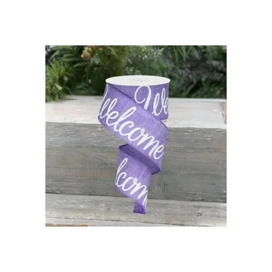 2.5" Welcome Royal Ribbon: Lavender (10 Yards) {3}