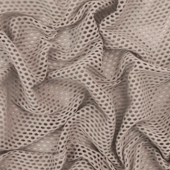 Muted Beige Famous Maker Mesh Stretch Yoga Activewear Knit Fabric By the Yard {3}