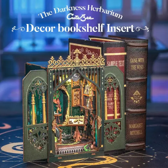 Book Nook Wizardi Miniature - The Darkness Herbarium Roombox Kit {4}