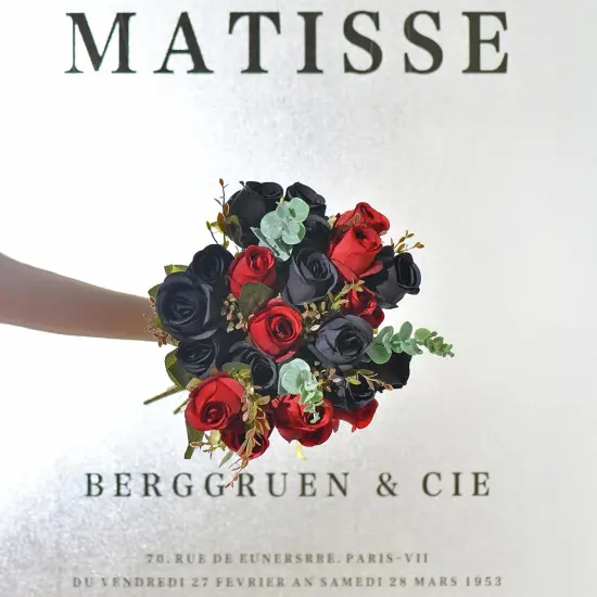 Artificial Roses Flowers Fake Silk Rose Bouquet {6}