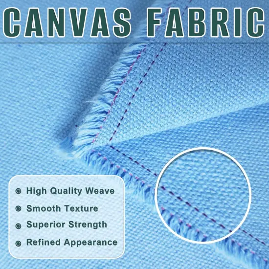 Cotton Canvas Fabric 60x40 Inches, Thick Canvas Fabric, 10oz, Suitable (White) {4}