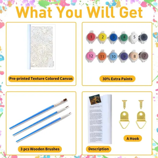 Paint by Numbers for Adult, Tree Paint by Numbers Kit for Adults 16x20Inch {3}