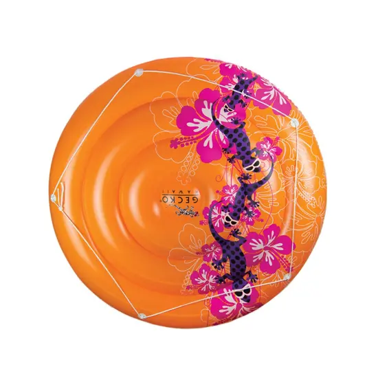 Swim Central 71" Inflatable Orange Hawaiian Jumbo Swimming Pool Raft {4}