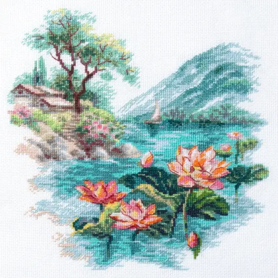 Blooming Lotuses 70-01 Counted Cross-Stitch Kit {6}