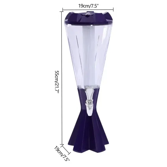 Drink Dispenser Party Bar Drink Container With Ice Tube 3l Beer Tower Dispenser {4}