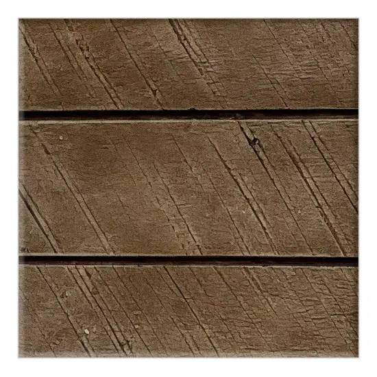 Square Fiber Clay Planter Set 3-Piece Varying Height Rustic Wood Look {4}