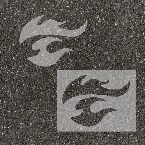 Flame Parking Space Stencils | High School Senior Parking Spot Stencil | Reusable Stencil | Stencil Ease | {2}