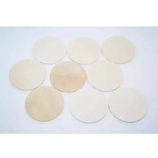 Kitcheniva 10 Pcs Thick Circles Wood Round Disc Wood Pendant Decor Craft 4" x 1/8" {2}