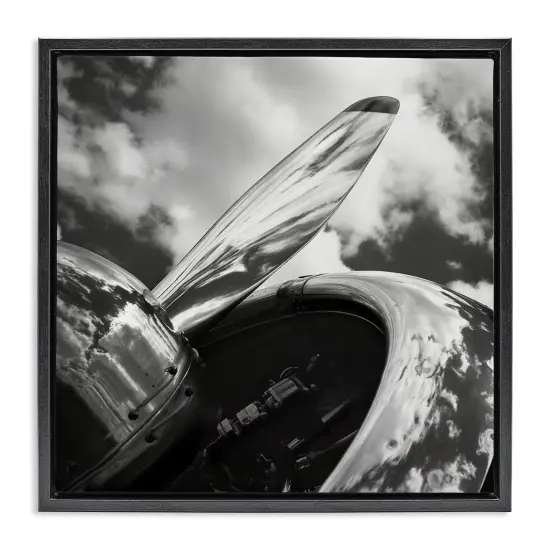 Stupell Industries Propeller with Cloud Reflection Framed Floater Canvas Wall Art Design by Chip Forelli {1}