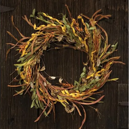 Fall Wheat & Grass Wreath, 20" {1}