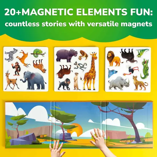 Travel Magnetic Book 20+Pcs for Kids | Africa {2}