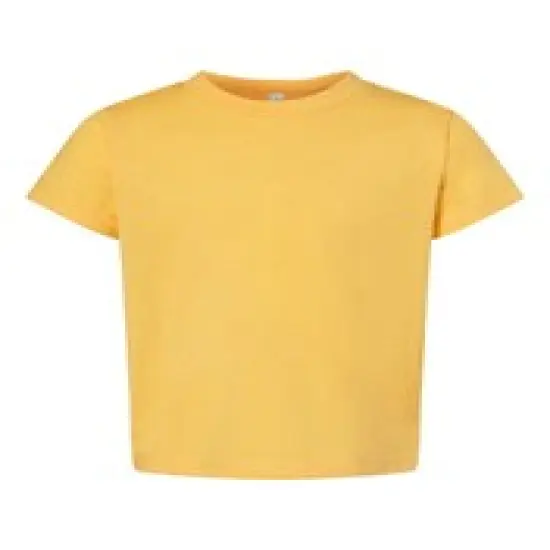 BELLA + CANVAS&reg; Toddler Crewneck Short Sleeve Jersey T-Shirt Heather yellow gold {2}