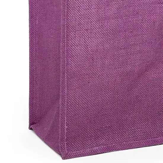 Stylish Laminated Jute Bag 11.875" x 7.875" x 11.875" Perfect for Shopping {6}