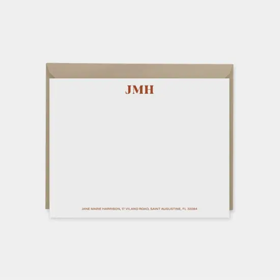 Monogram Note Cards III, Classic {3}