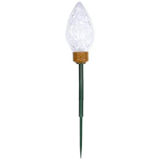 Northlight LED Lighted C9 Style Christmas Pathway Lawn Stakes - 8'- Clear - 5ct {5}