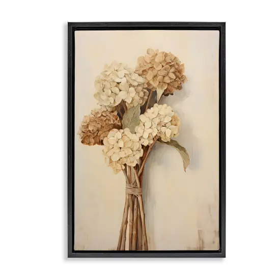 Stupell Industries Vintage Hydrangea Bundle Framed Floater Canvas Wall Art Design by Petals Prints Design {1}