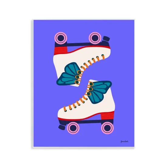 Stupell Industries Bold Roller Skates Wall Plaque Art Design by Jessica Beck {1}