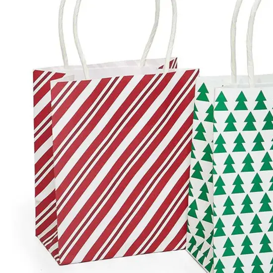 Assorted Holiday Gift Bags 4.5" x 2.625" x 5.375" {3}