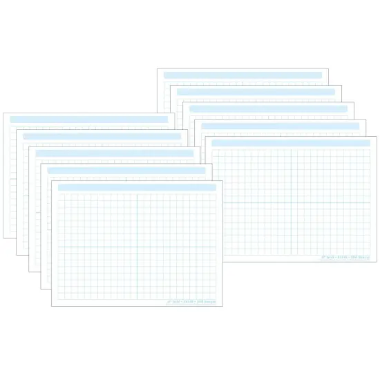 Smart Poly&reg; PosterMat Pals&trade; Space Savers, 13" x 9-1/2", 1/2" grid Blocks 468 Blocks, Pack of 10 {1}