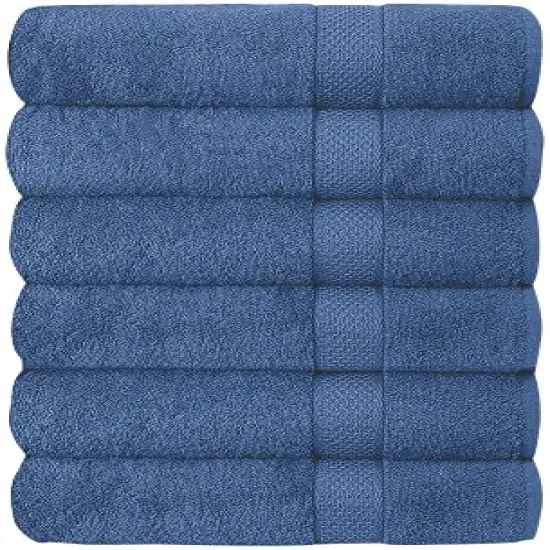 Set of 6 Hotel & Spa 100% Cotton Bath Towels 27x52 inch IVORY {3}