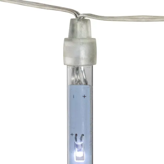 Northlight LED Dripping Icicle Christmas Light Tubes - White - 13.25' Clear Wire - 5ct {5}