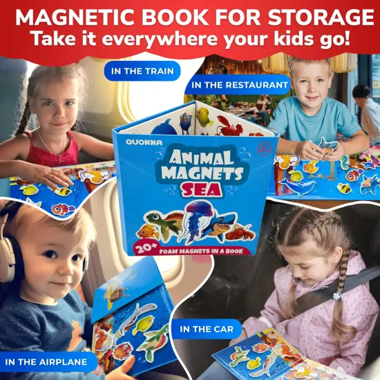 Travel Magnetic Book 20+Pcs for Kids | Sea {6}