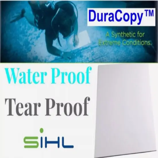 Sihl 4322 DuraCopy&trade; 5 Mil Synthetic C2S Mayte 8.5&rdquo;x11&rdquo; 25 Sheets FREE SHIPPING {1}