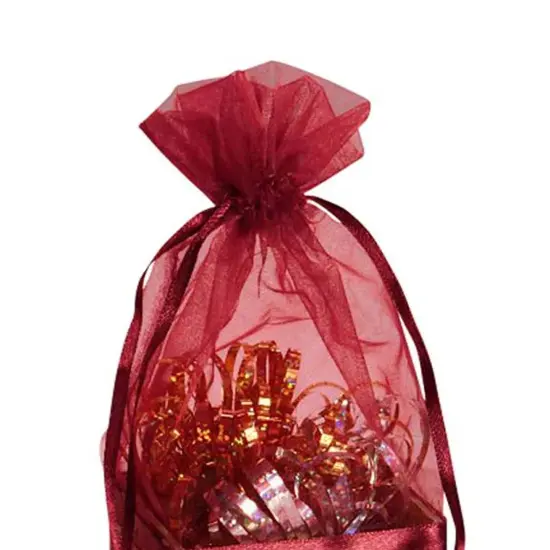 Box On The Bottom Organza Bags 2 1/2 '' X 2 7/8 '' X 6 1/2 '' Party Wine {5}