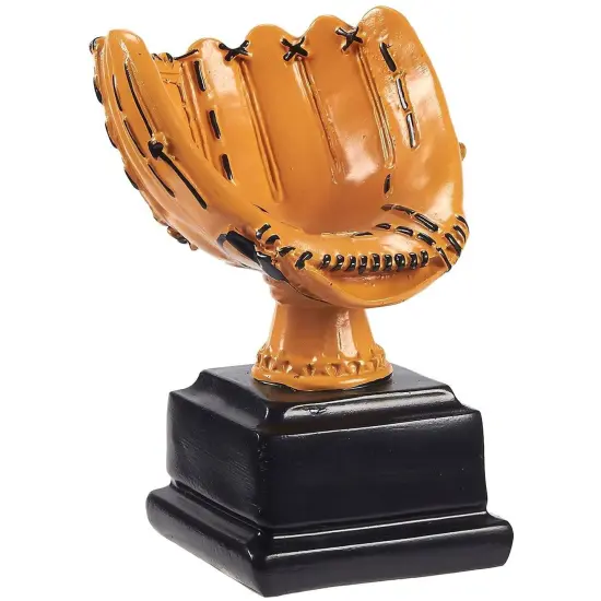 Baseball Glove Trophy - Baseball Sports Award - Award Recognition for Baseball Players, Pitchers, Coaches for Kids Sports Tournaments, Competitions - Resin, 5.75 X 4.5 X 4 inches {1}