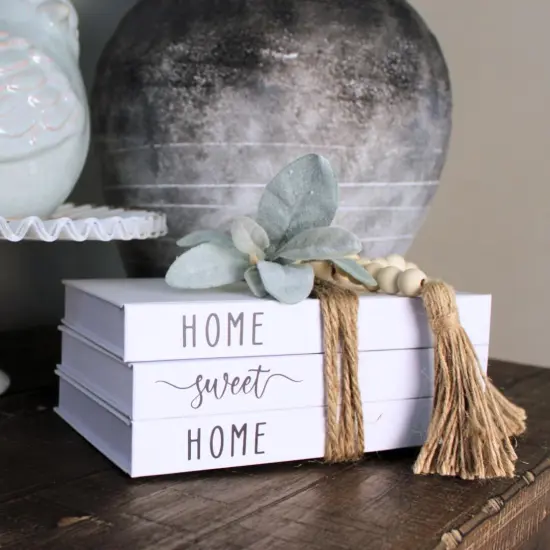 White Decorative Faux Books - Farmhouse Coffee Table and Shelf D&eacute;cor {3}