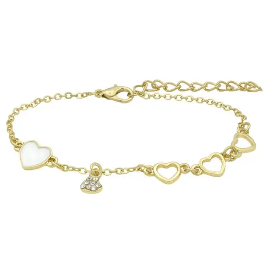 City By City White Enamel Heart Bracelet &ndash; Modern Love Statement {1}