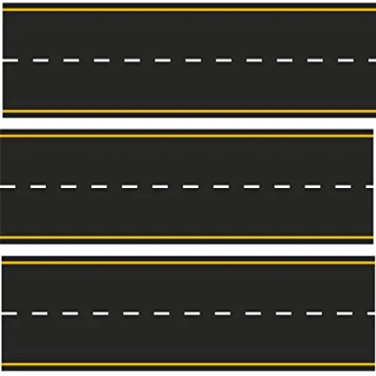 Yellow and White road roadway Edible Cake Topper {1}