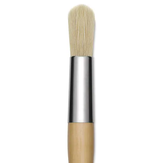 Blick Mega Natural Bristle Brush - Mega Round, Short Handle, Size 50 {1}