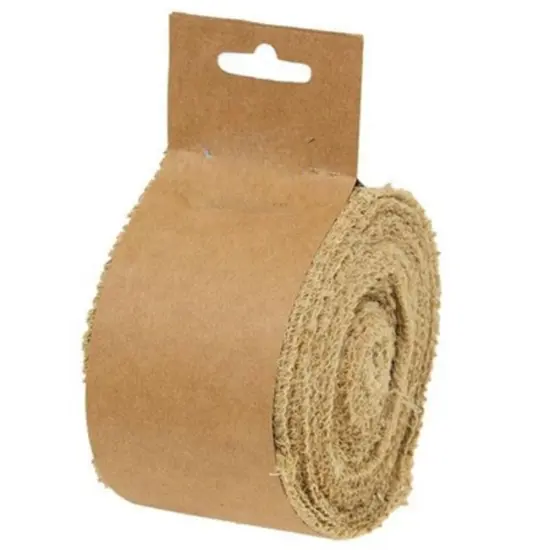 Burlap Ribbon With Reinforced Edges Natural {1}