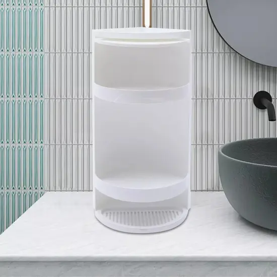 Rotating Triangle Rack Bathroom Storage Holder Organizer Sink {3}