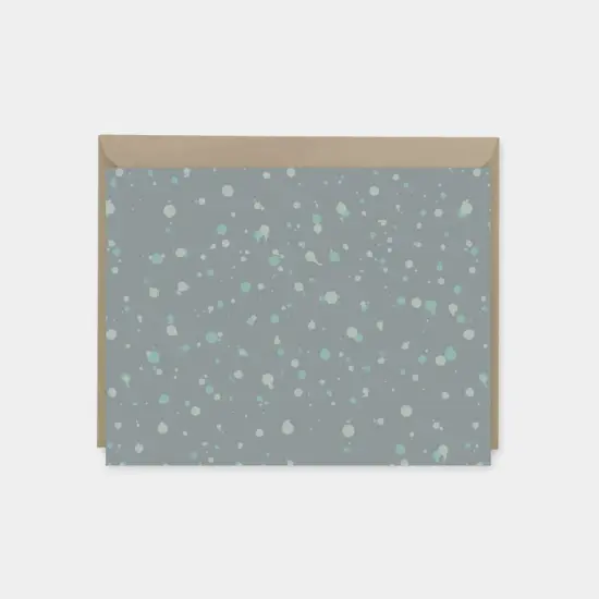 Ink Splot Dusty Blue Note Cards {1}