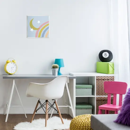 Stupell Industries Rainbow And Moon Shape Wall Plaque Art Design by Tina Finn {2}