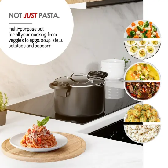 Eatex Pasta Pot with Strainer Lid Cream {8}