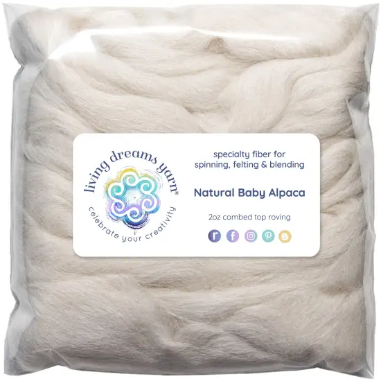Baby Alpaca Fiber - Premium Quality, Luxuriously Soft, Natural Undyed, Combed Top Roving {1}