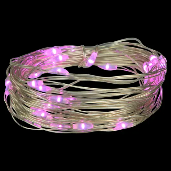 Northlight 50-Count Pink LED Micro Fairy Christmas Lights - 16ft, Copper Wire {4}