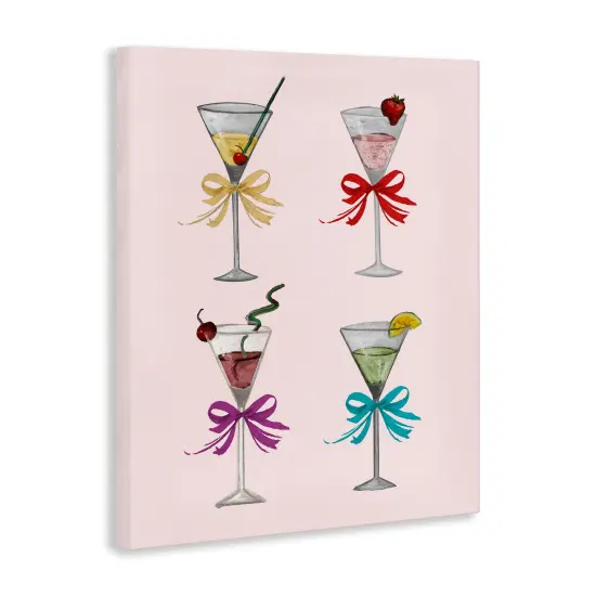 Stupell Industries Cute Ribbon Cocktails Canvas Wall Art Design by Patricia Pinto {3}