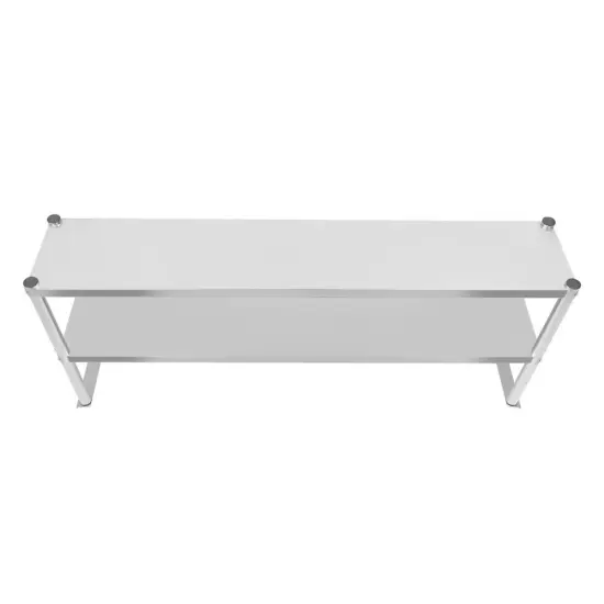 2-Tier Overshelf for Prep&Work Table Stainless Steel 12x59Inch Commercial Table {1}