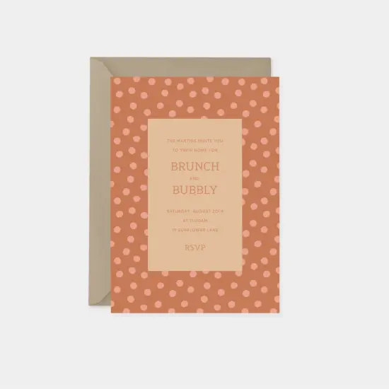 Pattern Border Brunch Invitation {1}