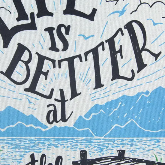 Northlight Life is Better at the Lake Outdoor Garden Flag 12.5" x 18" White {5}