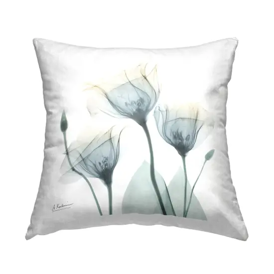 Minimal Tulip Buds Design by Albert Koetsier Throw Pillow  {1}