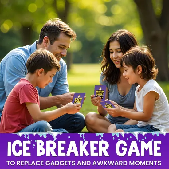 Rapid Fire Family Conversation Cards Game I 95 Cards {4}