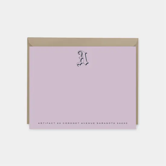 Creative Monogram Note Cards {1}