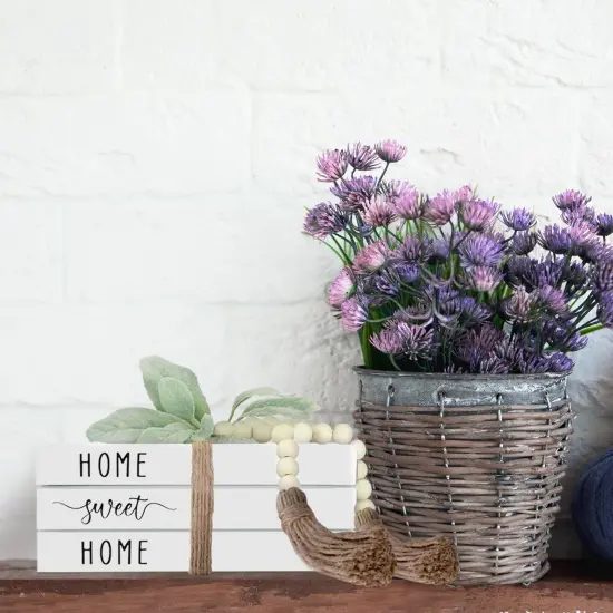 White Decorative Faux Books - Farmhouse Coffee Table and Shelf D&eacute;cor {5}