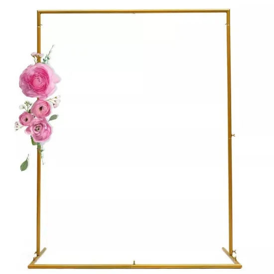 Wedding Arch Stand Gold Garden Arch Outdoor Backdrop Decor Rack 120*35*150cm {3}