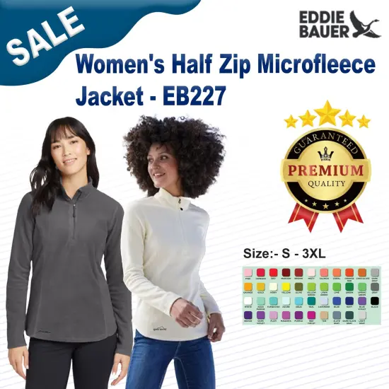Eddie Bauer&reg; Women's Half Zip Microfleece Jacket Grey Steel {2}